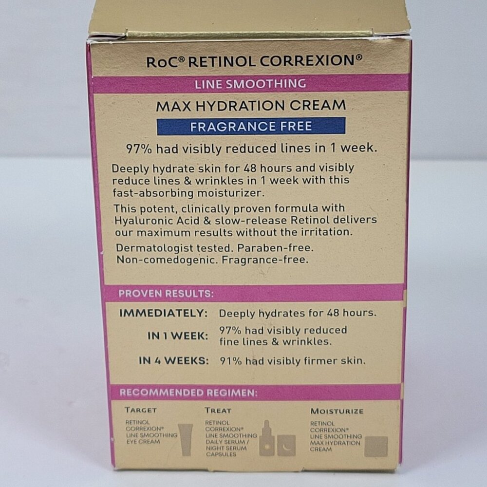 RoC Retinol Correxion Line Smoothing Max Hydration Cream 1.7 Oz NIB - Picture 3 of 5